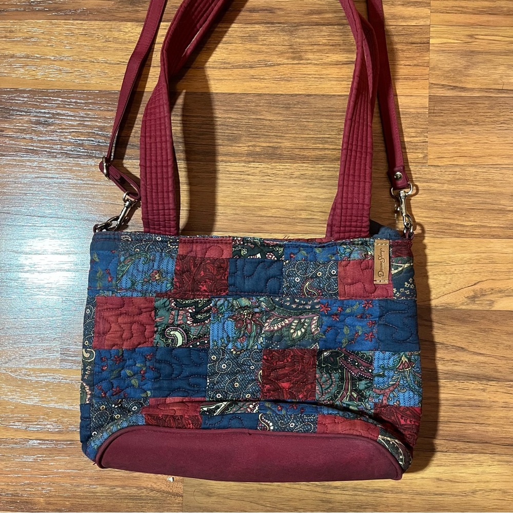 Donna Sharp Patchwork Quilted Purse Fall Purse Sh… - image 3